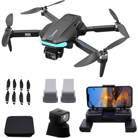GPS Brushless Motor drone 3-Axis Gimbal with 4K EIS Camera, Under 250G, 50 Mins Flight Time, 5G RC Quadcopter, Circle Fly, Waypoint Fly, Follow Me, Smart Return Home for Adults Beginner