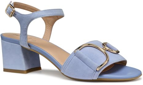 Geox D New ERAKLIA 50 B, Sandalo con Tacco Donna, Lt Blue, 38 EU