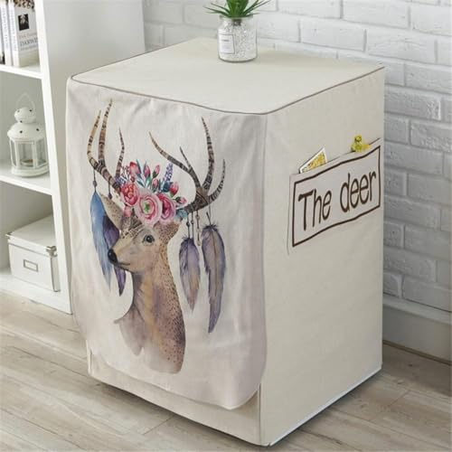 Washer Dustproof Cover Front Load, Washing Machine Dryer Protector Sunscreen Waterproof Tumble Dryer Case Protective Cover for Most Front Loadi