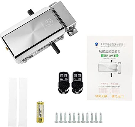 Serratura Intelligente a Due Core con 2 Telecomandi, Serratura a Porta Nascosta per Casa, Telecomando Keyless Home Door Lock Kit per Hotel e Appartamenti