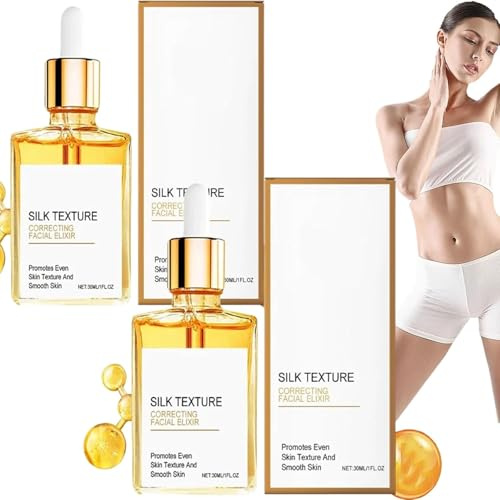 Huile corporelle Silk, huile raffermissante pour une peau lisse et hydratée, adoucit et lisse les peaux sèches, infusée au beurre de karité, à l'huile de coco et à la vitamine E