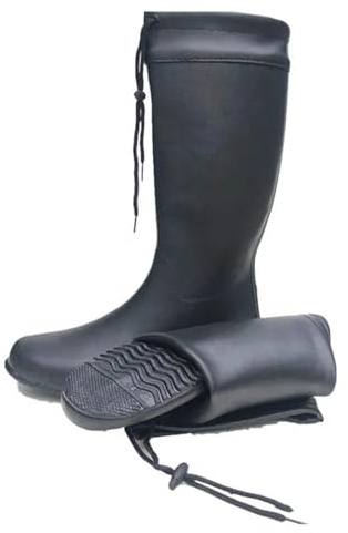 Faltbare, weiche Regenstiefel mit hohem Rohr, leicht, wasserdicht, regenfest, Gummi, Watschuhe for Herren(41 Size)