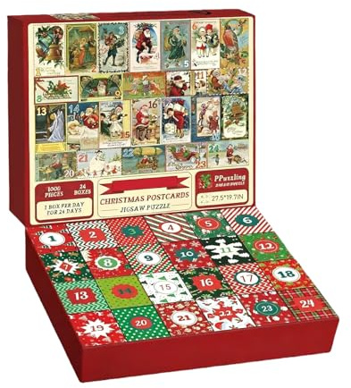 Adventskalender leksak jul 2025 pussel på 24 dagar för barn män kvinnor flickor unga tonåringar fru make son dotter familj A
