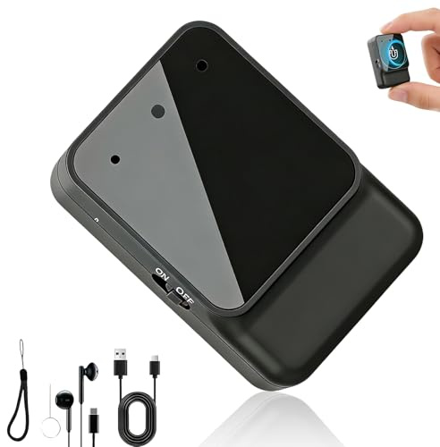 64 GB diktafon Mini, mini diktafon med inbyggd magnet, inspelningsenhet spionage One touch-inspelning för arbete, studie, möte, intervju
