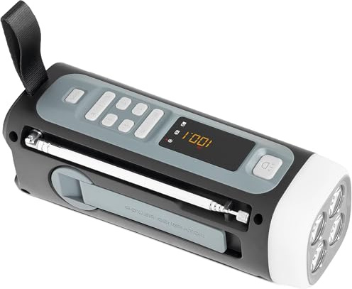 TechniSat Viola Kurbelradio – Notfallradio mit Solar, Kurbel, 4500 mAh Akku
