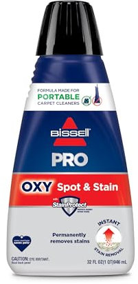 Bissell Professional Spot and Stain + Oxy Portable Machine Formula, 32 oz, 1-Pack, 32 Fl Oz