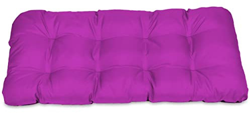 SuperKissen24. Coussin Dossier pour Banc de Jardin Canapé - 120x50 cm - Intérieur/Extérieur – imperméable - Fuchsia
