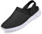 SAGUARO Sommer Herren Damen Clogs Hausschuhe Outdoor Atmungsaktiv Garten Schuhe Mesh Sommersandalen Schwarz Gr.39