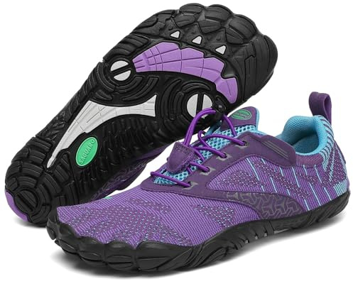 SAGUARO Barefoot Zapatillas de Trail Hombre Escarpines Mujer Zapatos de Agua Minimalistas Zapatillas de Deporte Acuaticos Exterior Interior Morado 36