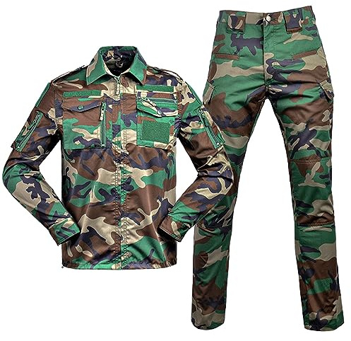 Duohropke Tuta Mimetica da Uomo, Tattica, Divise e Pantaloni, Abbigliamento Militare e Tattico per Attività All'aperto, Caccia e Giochi di Guerra