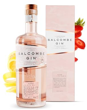 Salcombe Gin ‘Rosé Sainte Marie’ 70cl + Premium GIFT BOX | 41.4% ABV | Mediterranean Rosé Dry Gin | Fresh Strawberry & Lemon | Distilled & Crafted in Salcombe, South Devon