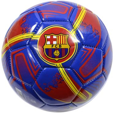 Hy-Pro Pallone da calcio con licenza ufficiale FC Barcelona, taglia 1, design a turbina, prodotto Barca, allenamento, partita, collezione per bambini e adulti