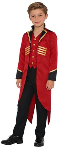 Choomomo Unisex Kids Steampunk Tailcoat Medieval Vampire Tuxedo Jacket Victorian Vintage Frock Coat Burgundy 14 Years