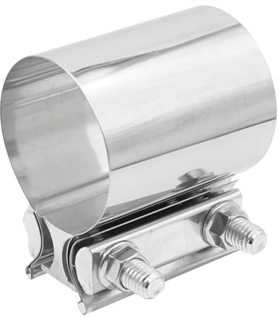 Krtopo Abrazadera para Tubo de Escape - Abrazadera de Junta de Solape de Acero Inoxidable 304 Universal para Sistemas de Escape Silenciadores Convertidores Catalíticos Reductores (76MM)