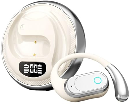 Over-hörlurar – sporthörlurar, trådlösa hörlurar med öppet brusreducerande in-ear hörlurar för löpning, fitness, cykling, träning, resor och flygplan