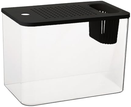 Auslaufsicheres Aquarium Goldfischbehälter, modernes Design, Öko-Fischhaus für Fische und dekorative Wasserpflanzen