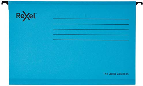 Rexel Classic Suspension Files Foolscap Blue (Pack of 25) 2115590