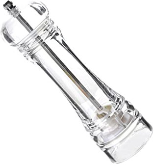 BESTonZON Flacons à Condiments Manuel Poivre Manuel Distributeur Moulin à Sel Rechargeable Moulin à Poivre Clair Moulin à Poivre Et Sel en Acrylique Un Verre Le Chili Blanche