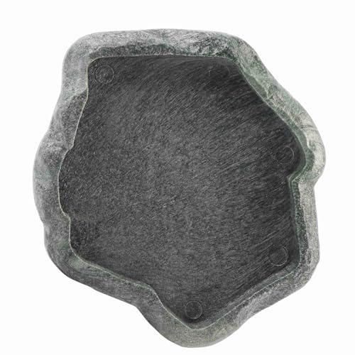 Ejoyous Vassoio per Acqua per Rettili Resina ABS Durevole Repti Rock Feeder Ciotola per Acqua e Cibo per Tartarughe e Lucertole - Robusta Ciotola per Cibo per L'alimentazione e (Nero Smeraldo)