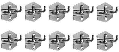 Doppelhaken 10er-Set für Werkstattwand Havel Lochwandhaken HTI living