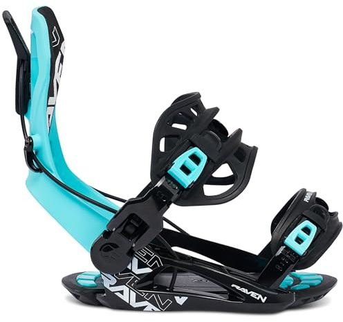 Fixation de Snowboard FT360 du 35 au 39 Enfant Noir/Menthe Mixte Raven