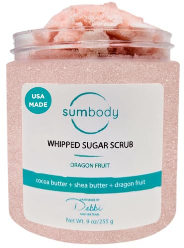 Sumbody USA Made Dragon Fruit Antioxidant Sugar Body Scrub, 9oz