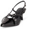 The Drop Gordon Slingback Sling Back Heels, Schwarzes Lack, 39.5 EU