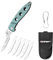 TONIFE Auswechselbare Klingen Klappmesser, Skalpell Klappmesser mit Edelstahlklingen und 5 Austauschbaren Klingen, EDC Taschenmesser für Outdoor Camping Survival Angeln (Cyan)