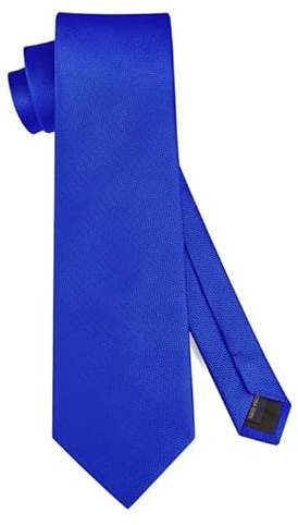 HISDERN Corbatas para Hombre de Color Sólido Azul Real Corbata de Boda Formal 8.5 cm Clásica de Negocios para hombres Accesorios Ropa para Business Fiesta Oficina