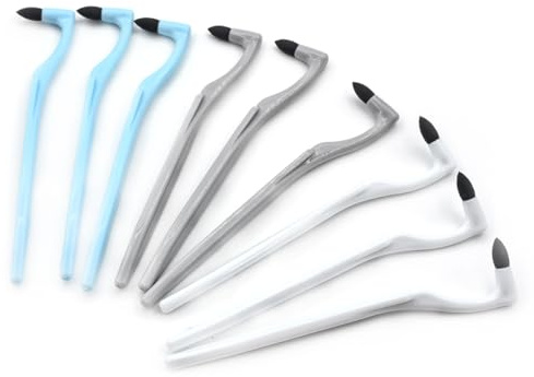 9Pcs Tartar Remover Tooth Stain Eraser Plaque Remover for Teeth Stain Remover Tool Teeth Cleaning Kit for Removing Plaque and Stain (White, Blue, Grey)
