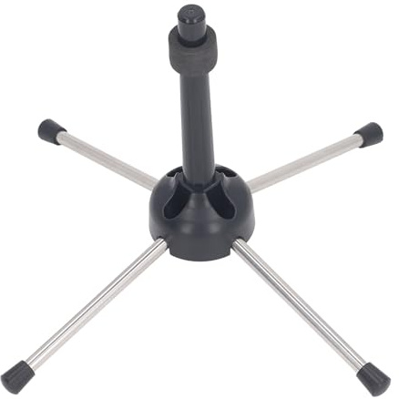 HUSHUI Supporto per Clarinetto Pieghevole Stabile per Strumenti a Fiato Compatto Leggero 1 unità Nero