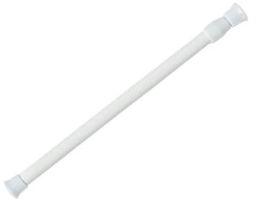 2 stycken justerbara teleskopgardinstänger, fjäderbelastade, utdragbara teleskopstänger, för badrum, bar, dusch, utan borrning, hängande stänger för badrum (50–90 cm)