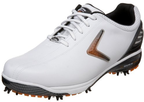 Callaway Scarpe da Golf Hyperbolic Uomo, Bianco e Nero, US Men's 7 M