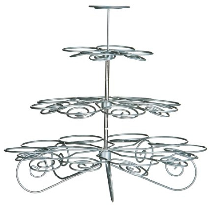 Premier Housewares 4-Tier Cupcake Stand - Chrome