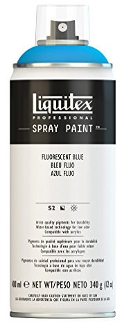 LIQUITEX 4450984 Professional Spray Paint, Fluorescent Blue, 400 ml