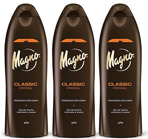 3 botellas de gel de ducha Magno de 18,3 oz./550 ml de MAGNO