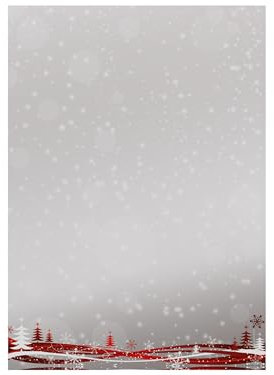 100 Blatt Weihnachtsbriefpapier DIN A4