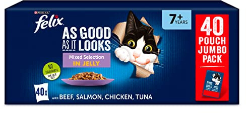 Felix As Good As It Looks 7+ Cat Food Mixed 40x100g