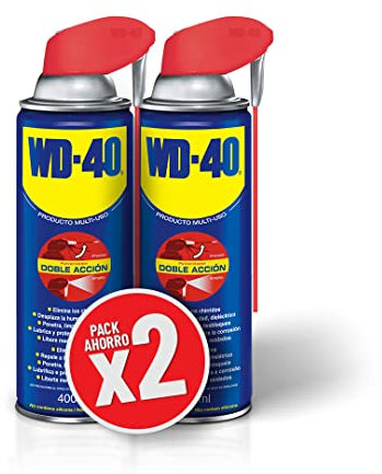 WD-40 Producto Multi-Uso Doble Acción, Paquete de 2, 2 x 400 ml
