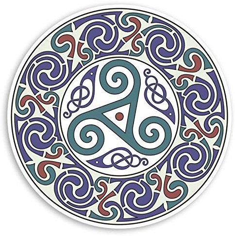 2 x 10 cm keltiska mandala vinylklistermärken – vackert tribal laptop-klistermärke #31874 (10 cm bred)