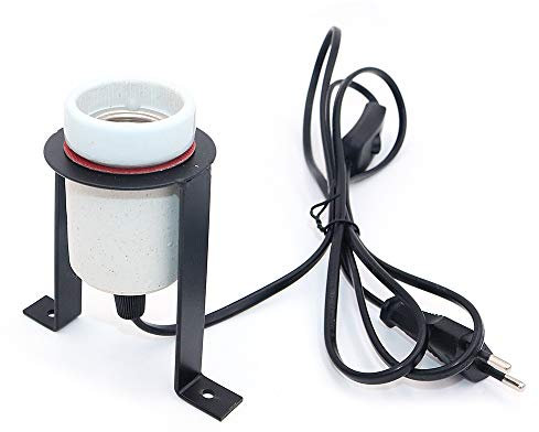 POFET Reptile Ceramic Heat Lamp Holder Pet Heater Bracket for E27 Bulb