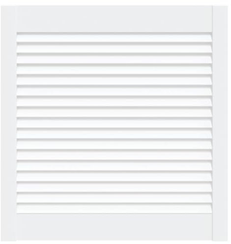 vidaXL Puerta Tipo Persiana con Celosía Rejilla Armario Tablillas Guardarropa Separador Decoración Blanco 61,5x59,4cm Madera Maciza de Pino