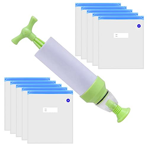 WANGCL 10Pcs 3D Printer Filament Vacuum Compression Reusable Storage Bags with Manual Air Pump for Filament Storage 30x34cm