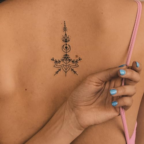 Inkster Tattoo Mandala Tattoo | NEU: Verbesserte Qualität | Hautfreundlich & EU Kosmetikzertifiziert | hochwertige Temporäre Tattoos aus pflanzlichen Inhaltsstoffen | wasserfest