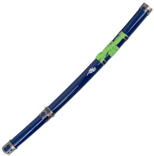 Katana Schwert Blau/grün - Samurai Schwert - Ninja Cosplay Fasching Kostüm Deko Training Rollenspiele Sammler Outdoor Freizeit Hobby