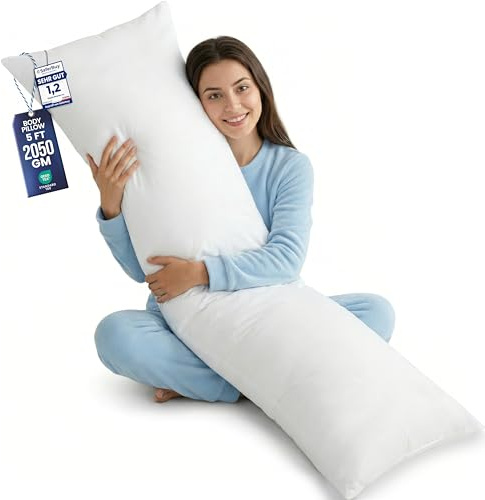 Utopia Bedding Full Body Pillow for Adults, Long Pillow for Sleeping, Large Pillow Insert for Side Sleepers (White, 20x60 Inch (Pack of 1))