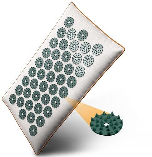 NEOLYMP Tappetino per agopressione espansione, riempito con fibre di cocco e grano saraceno, tappetino massaggiante con punti di pressione, istruzioni video con esercizi di agopuntura (tappetini per