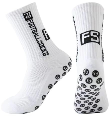 MLPKOI 4 Paires Chaussettes Antidérapantes Homme Femme, Chaussette Antidérapante Foot, Chaussettes Antidérapantes Foot, cChaussettes Sport, pour Football Basket Rugby Yoga Trekking
