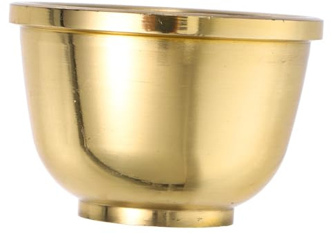 HIAKDOFT Ciotola di Rame per Offerte con Filtraggio Acqua Coppa per Cerimonie Religiose e Decorazione Buddista Tazza Multifunzionale in Ottone per Pratiche Spirituali e Ambienti Sacri