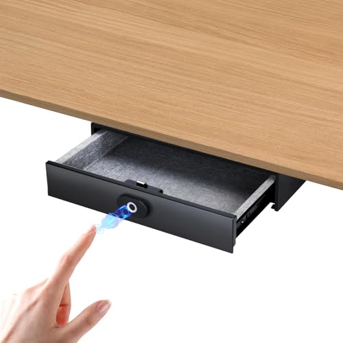 Caja Fuerte Inteligente Con Huella Dactilar, Recargable, Compatible Con Desbloqueo por Huella Dactilar y Aplicación, Ideal para Cajones de Casa, Oficina y Hotel